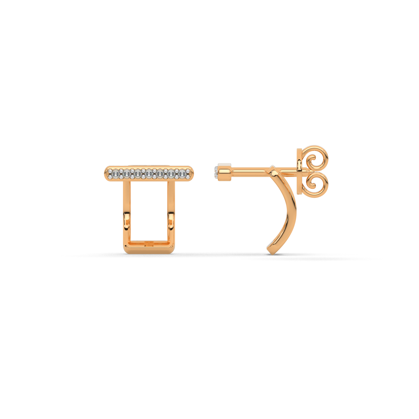 Golden Glow Diamond Earring 18K