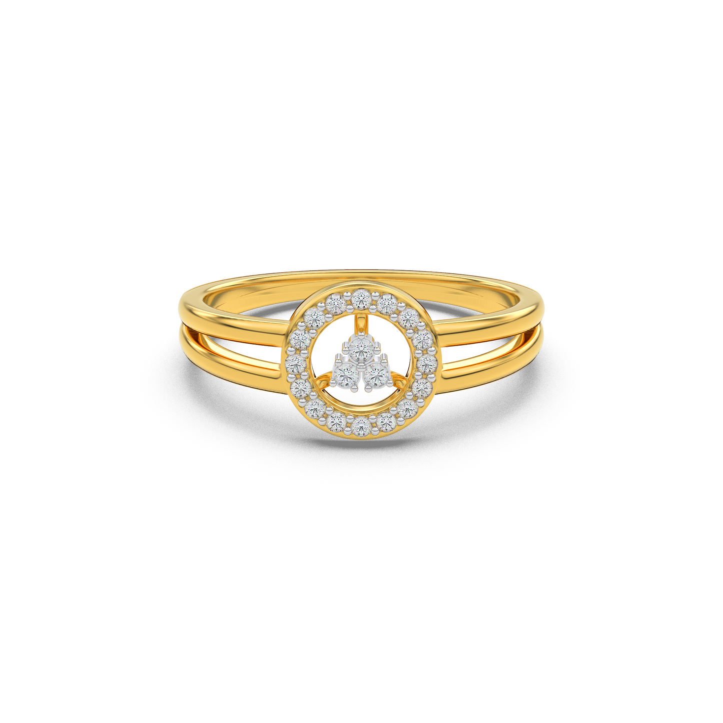 Gilded Tranquility 18Kt Diamond Ring