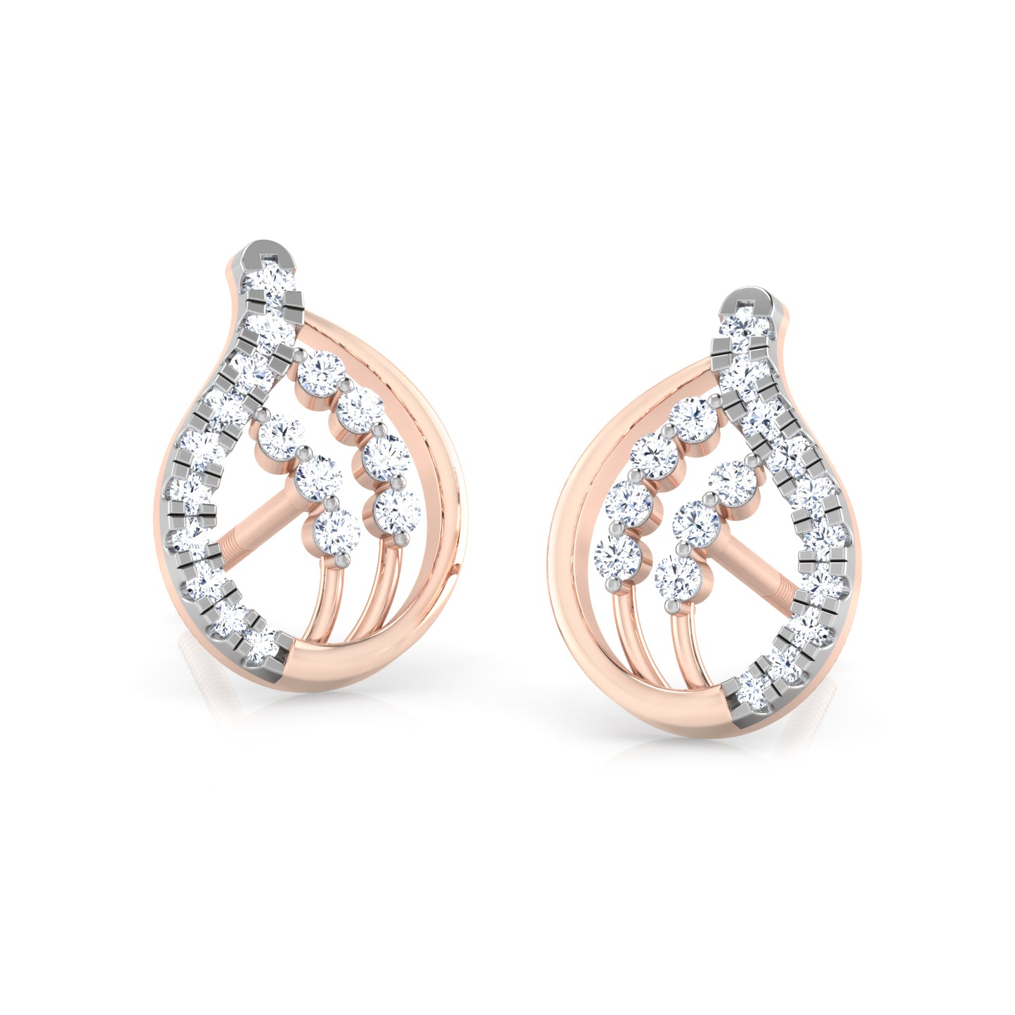 Radiant Rose Earrings 18K