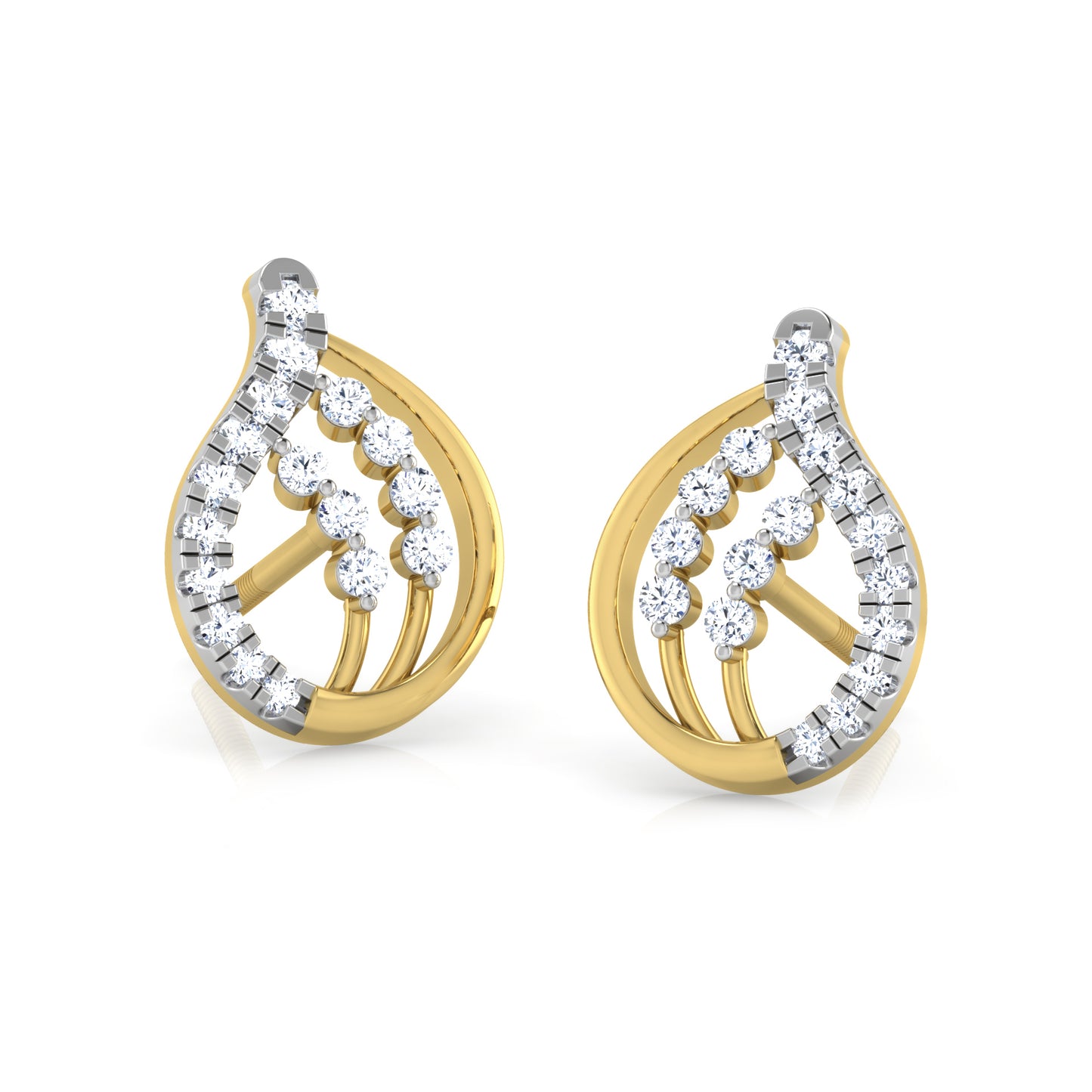 Radiant Rose Earrings 18K