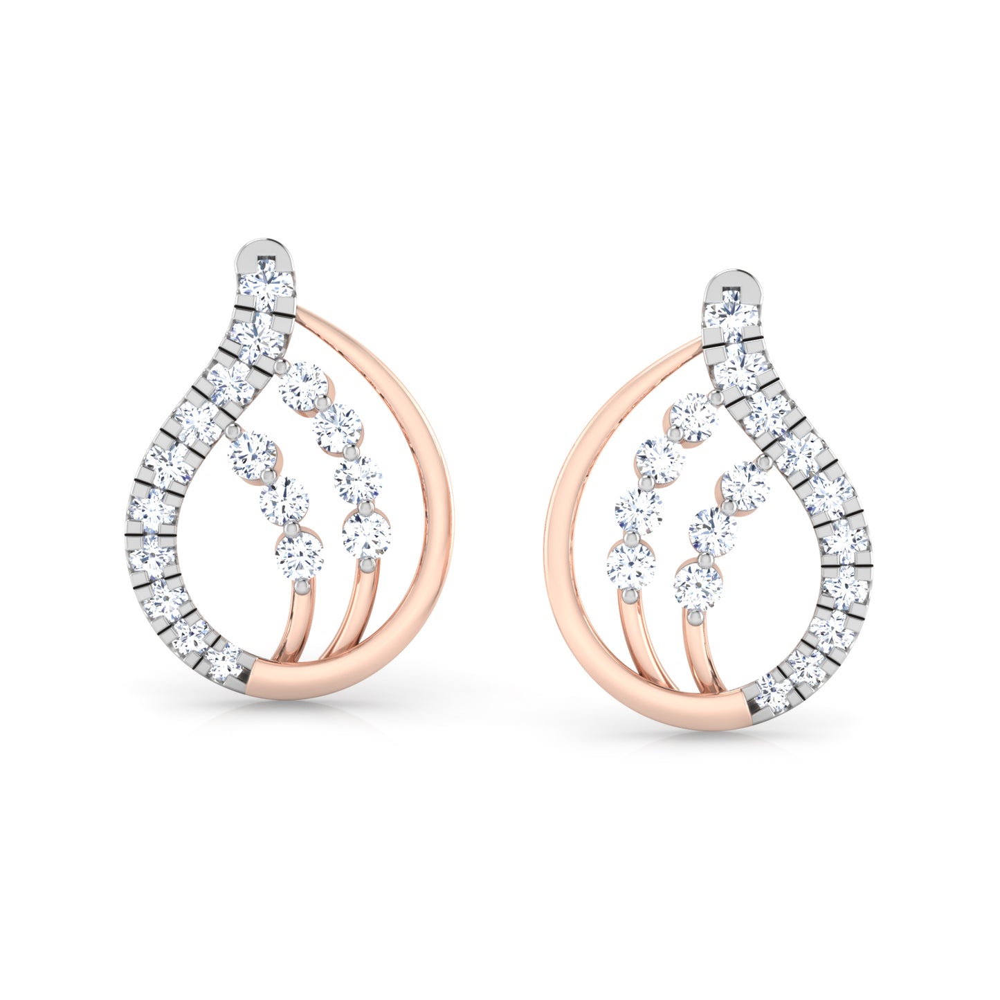 Radiant Rose Earrings 18K