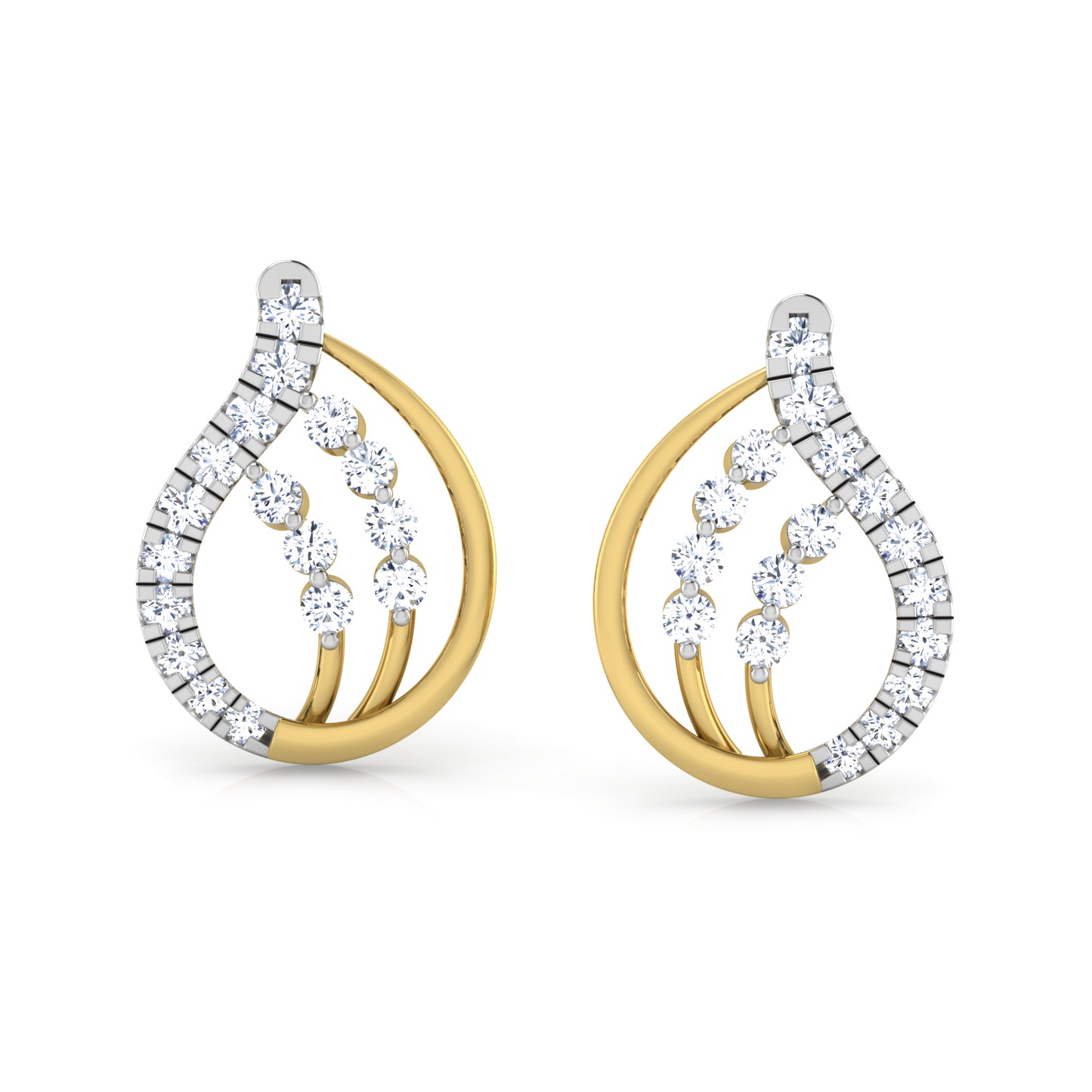 Radiant Rose Earrings 18K