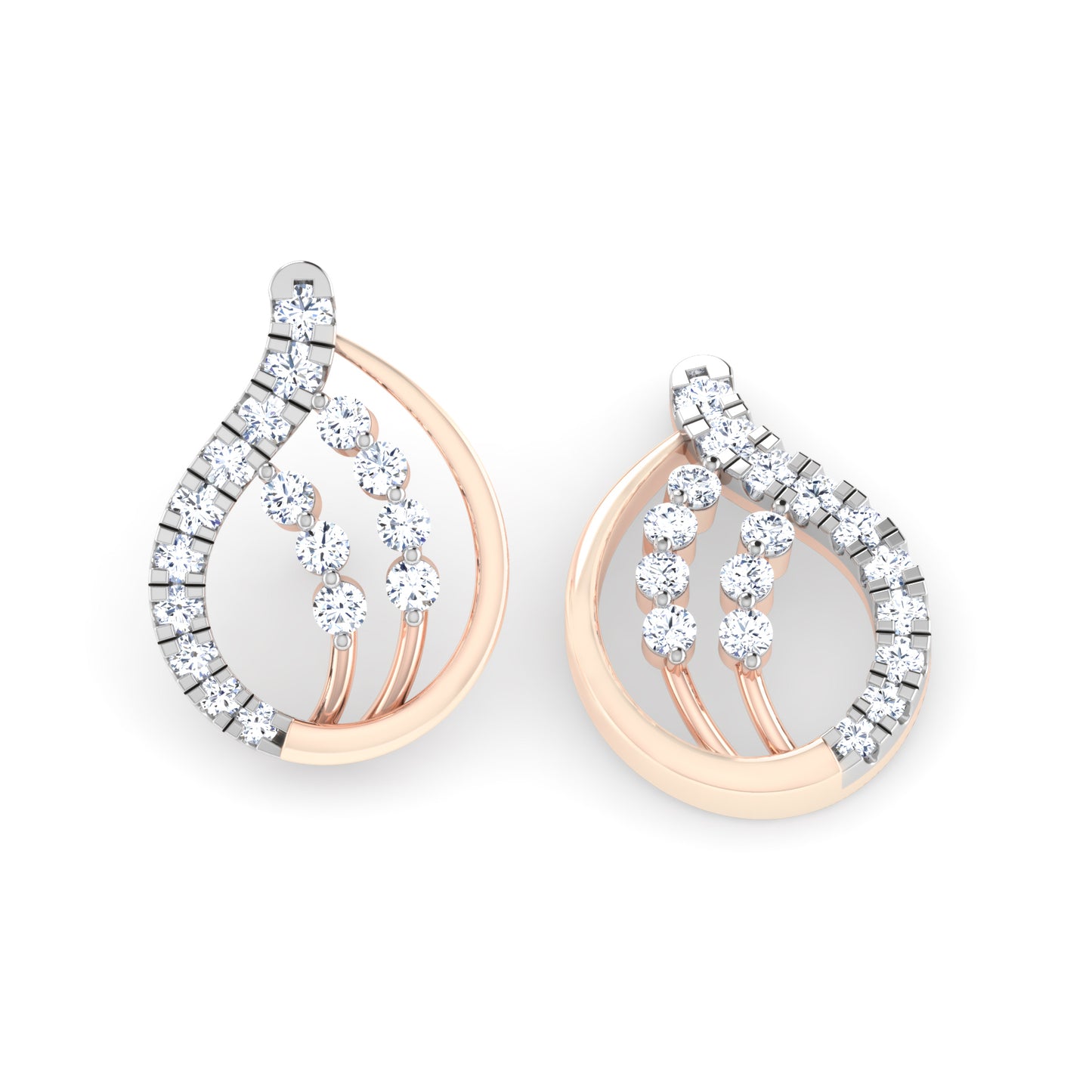 Radiant Rose Earrings 18K