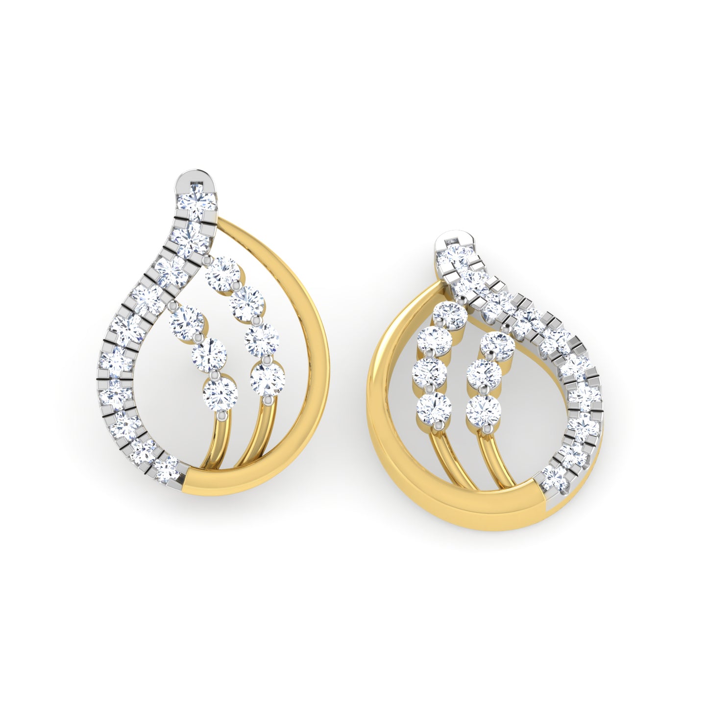 Radiant Rose Earrings 18K