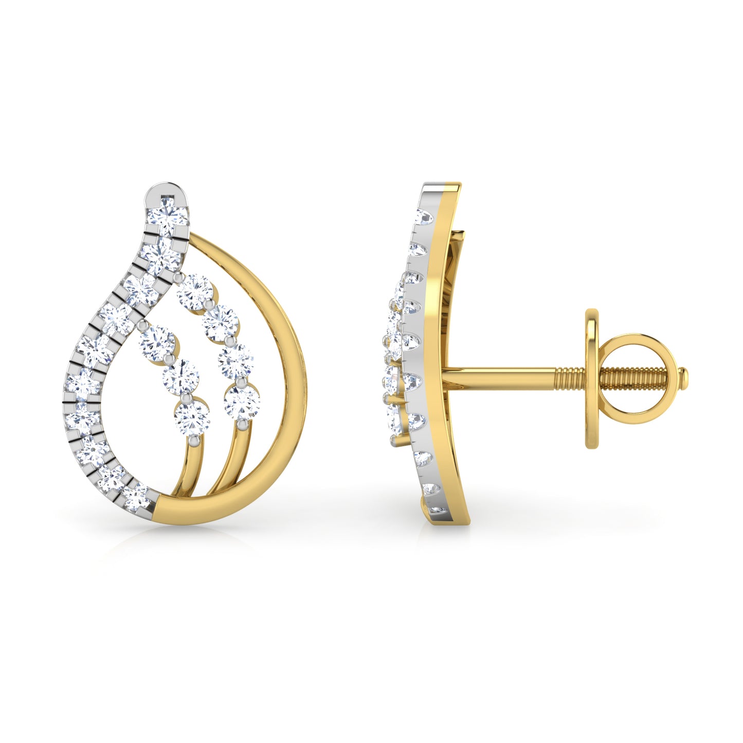 Radiant Rose Earrings 18K
