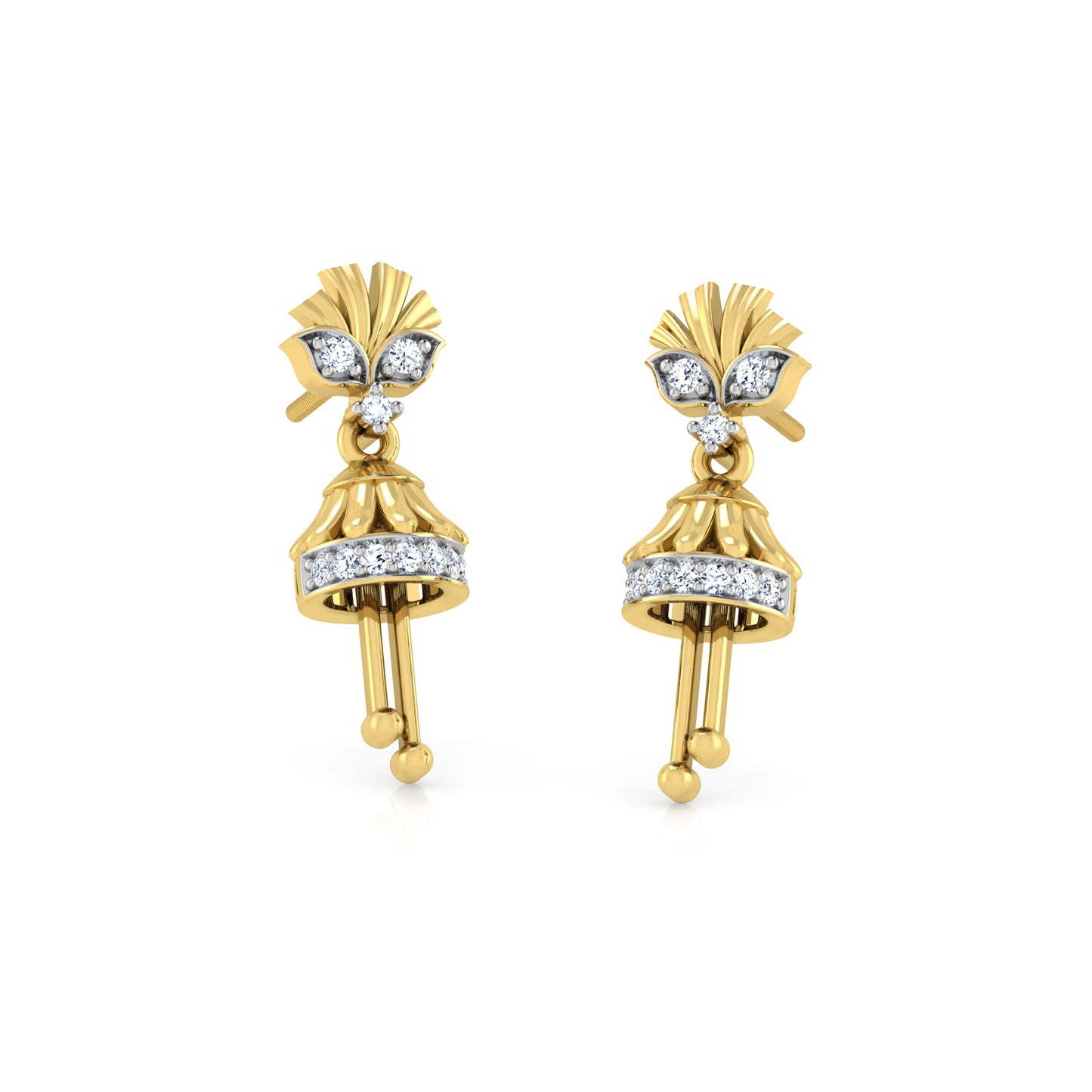 Whispering Willow Whisper Earrings 18K