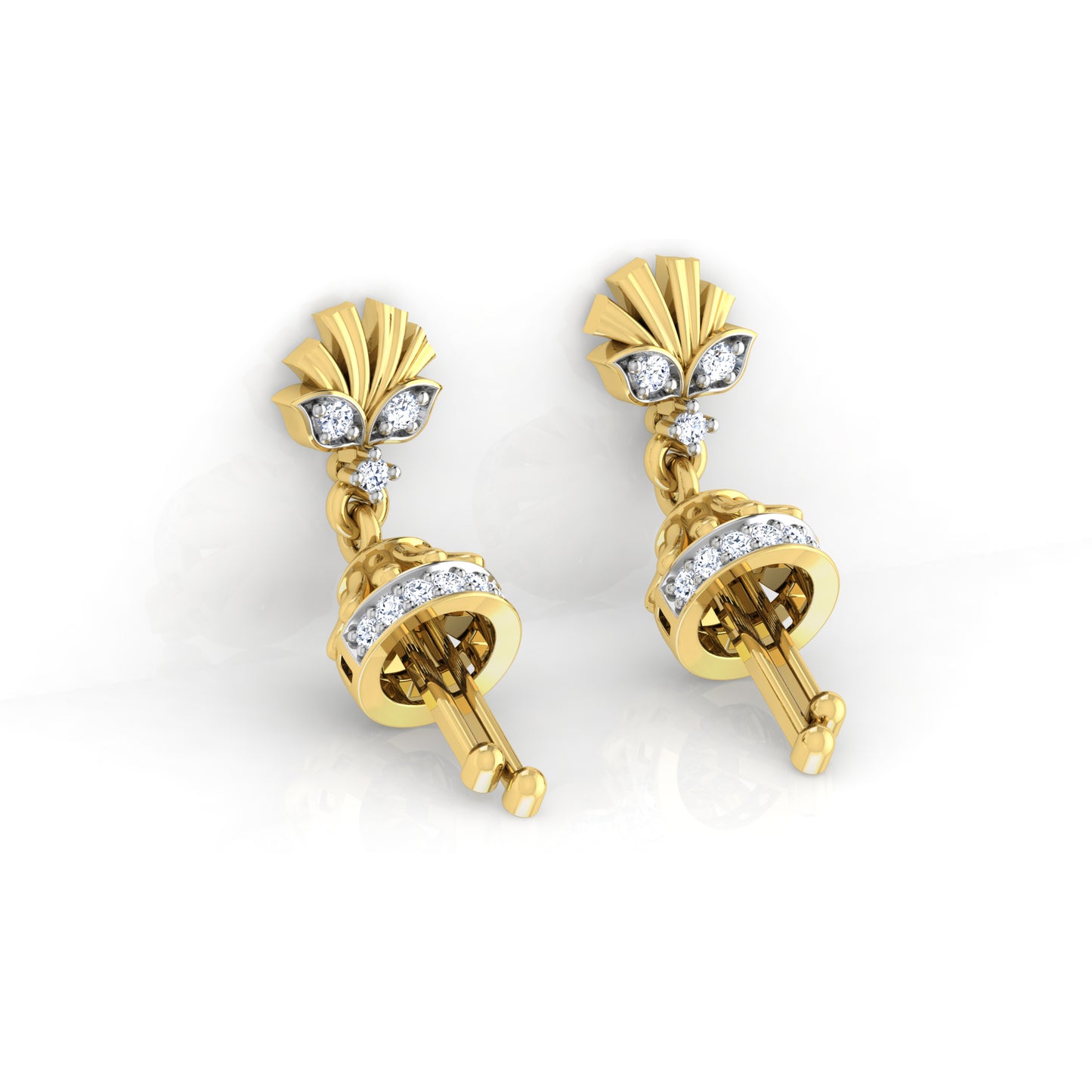 Whispering Willow Whisper Earrings 18K