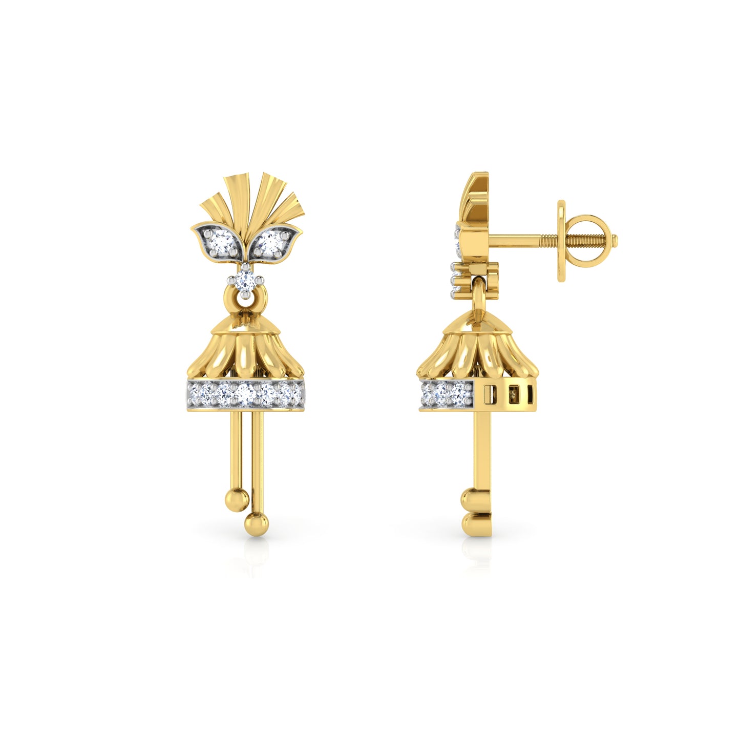 Whispering Willow Whisper Earrings 18K