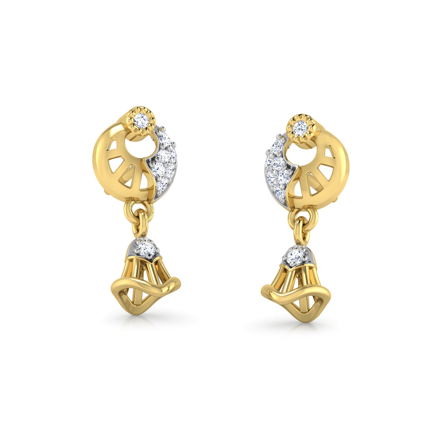 Blushing Bloom Earrings 18K