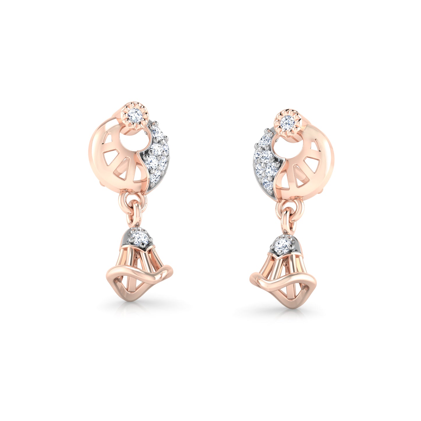 Blushing Bloom Earrings 18K