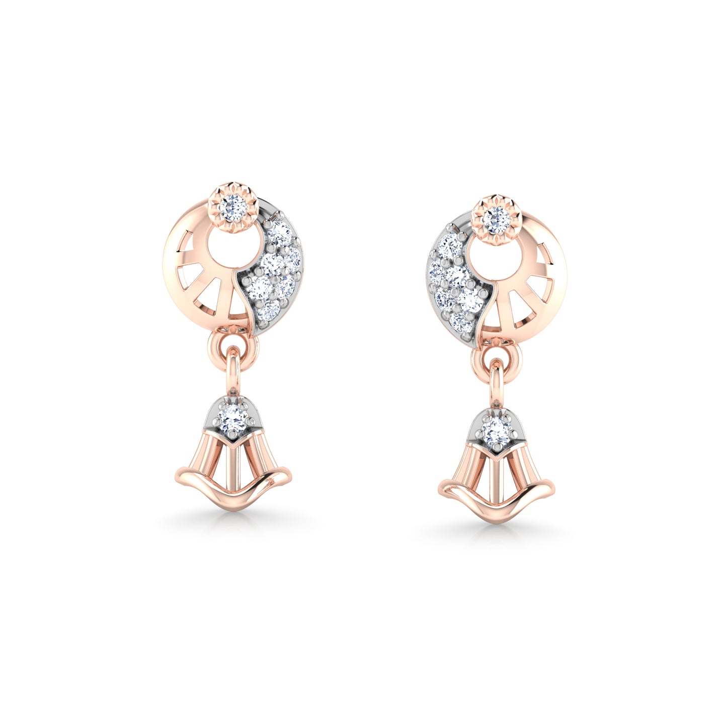 Blushing Bloom Earrings 18K