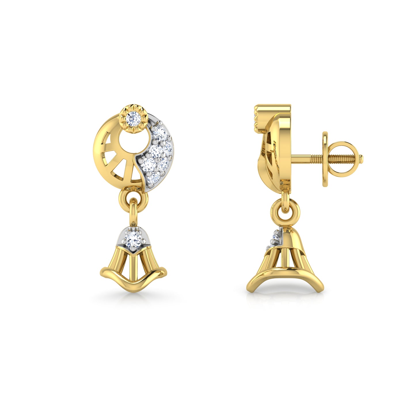Blushing Bloom Earrings 18K