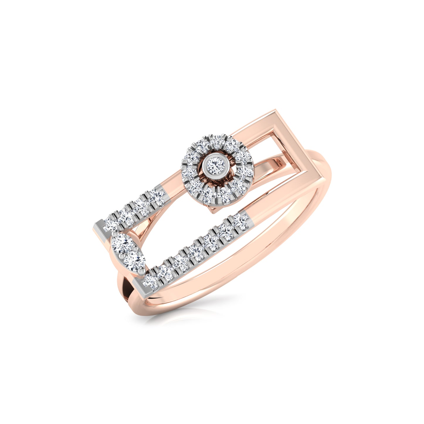 Whirl 14Kt Diamond Ring