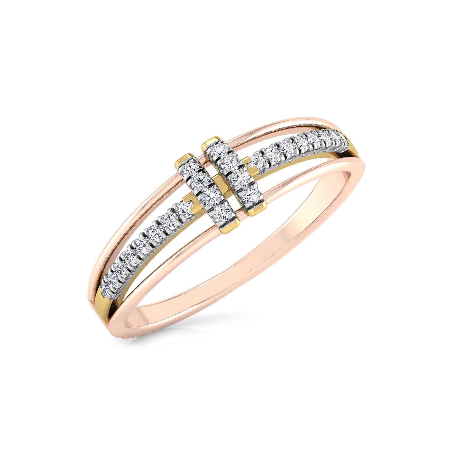 Lustrous 14Kt Diamond Ring