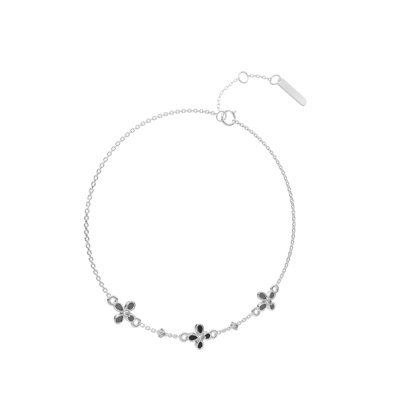 Luminous Lily Diamond Chain Bracelet