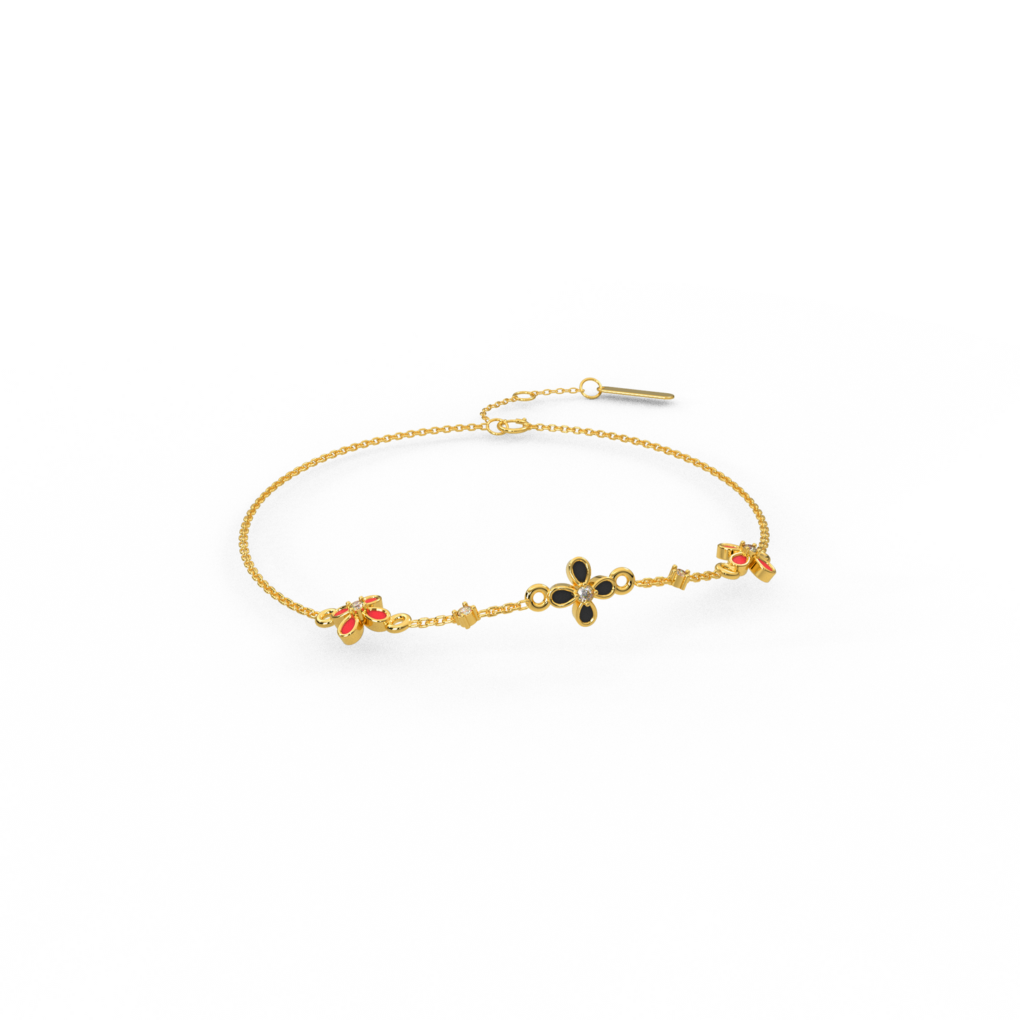 Luminous Lily Diamond Chain Bracelet