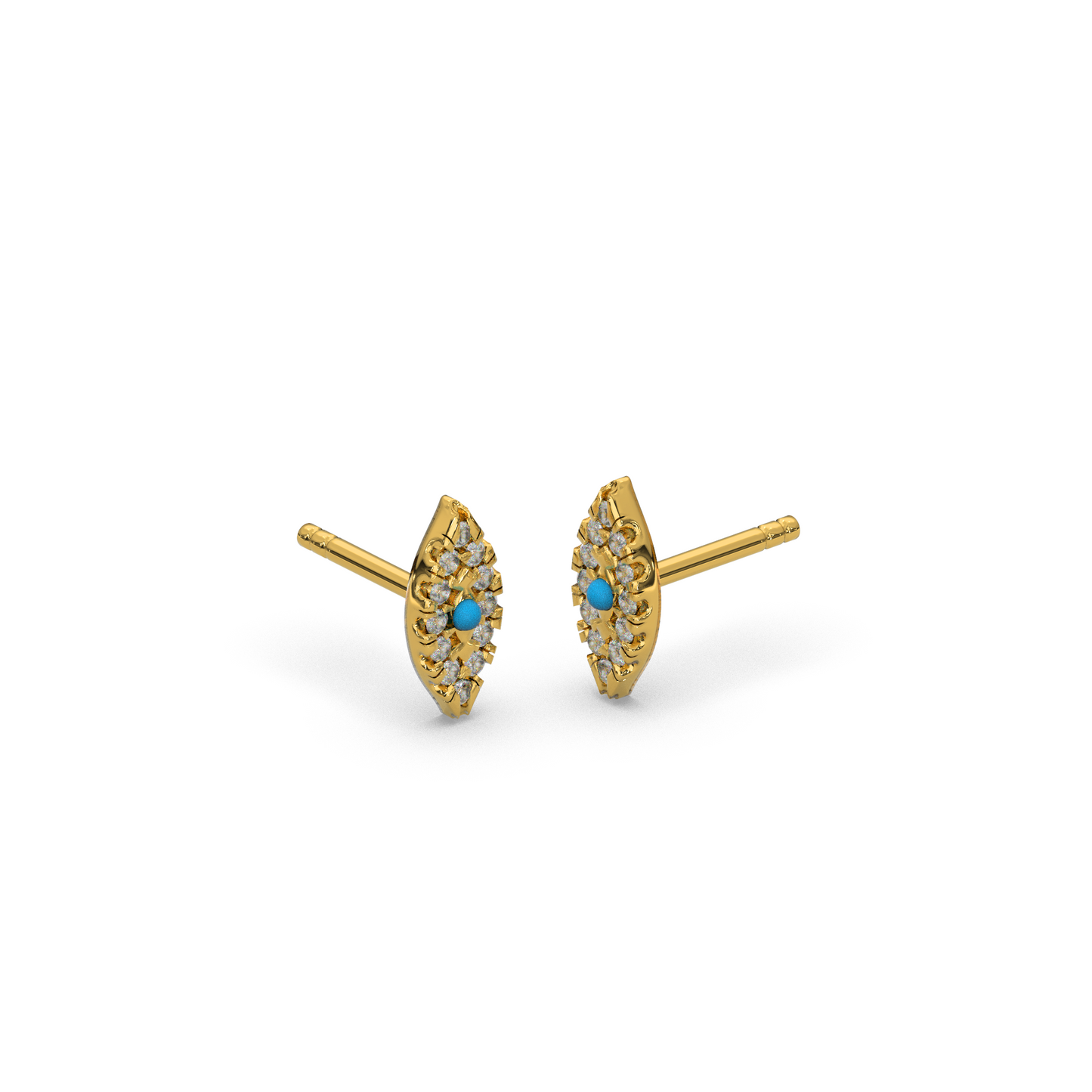 Golden Glimmer Diamond Earring