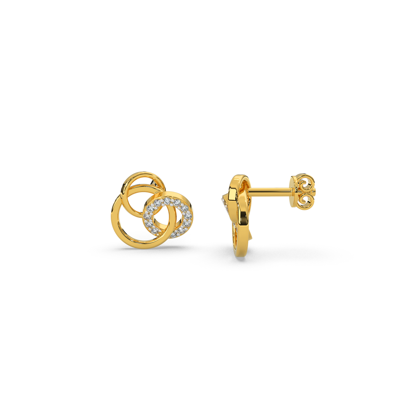 Gilded Grace Diamond Earring