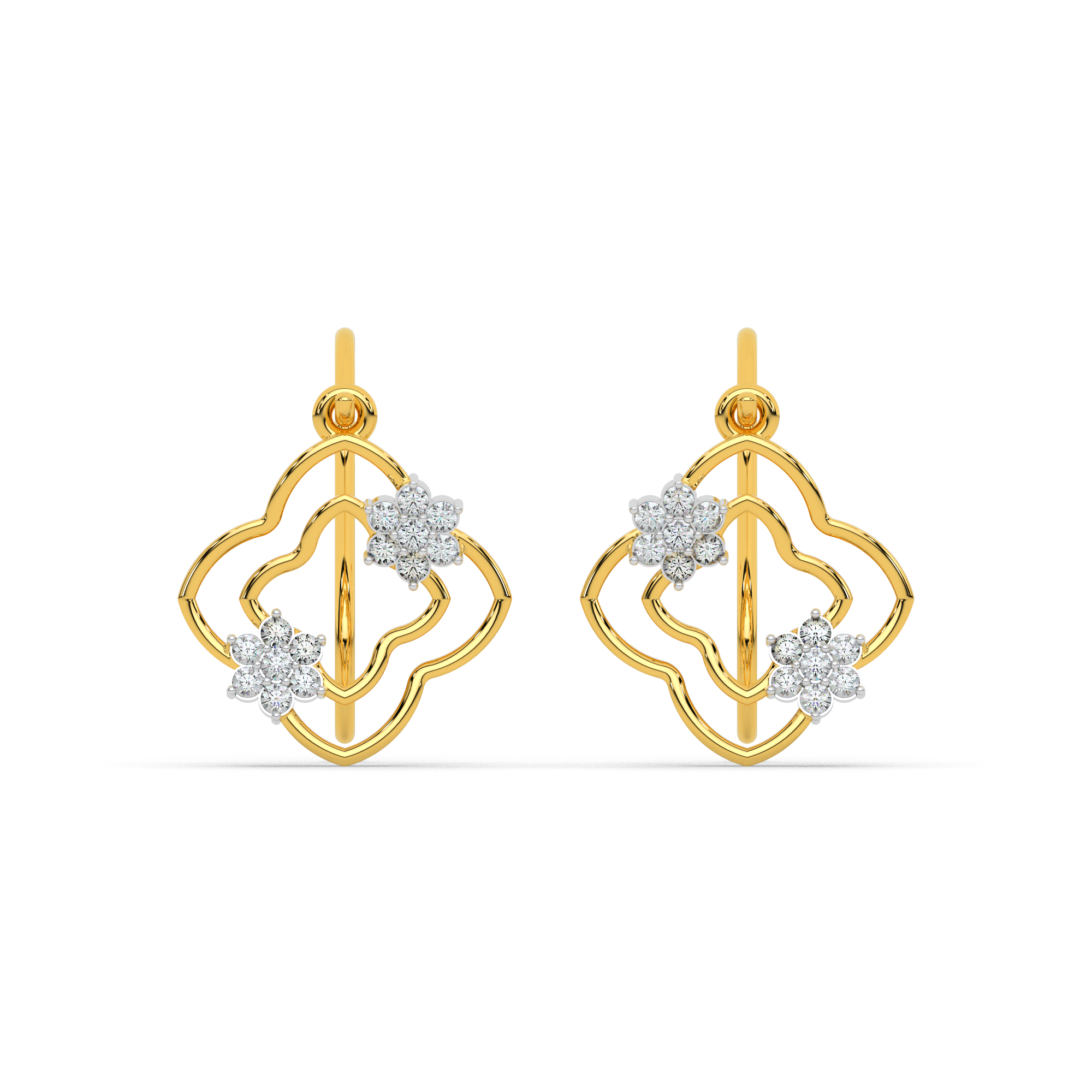 Golden Aura Diamond Earring