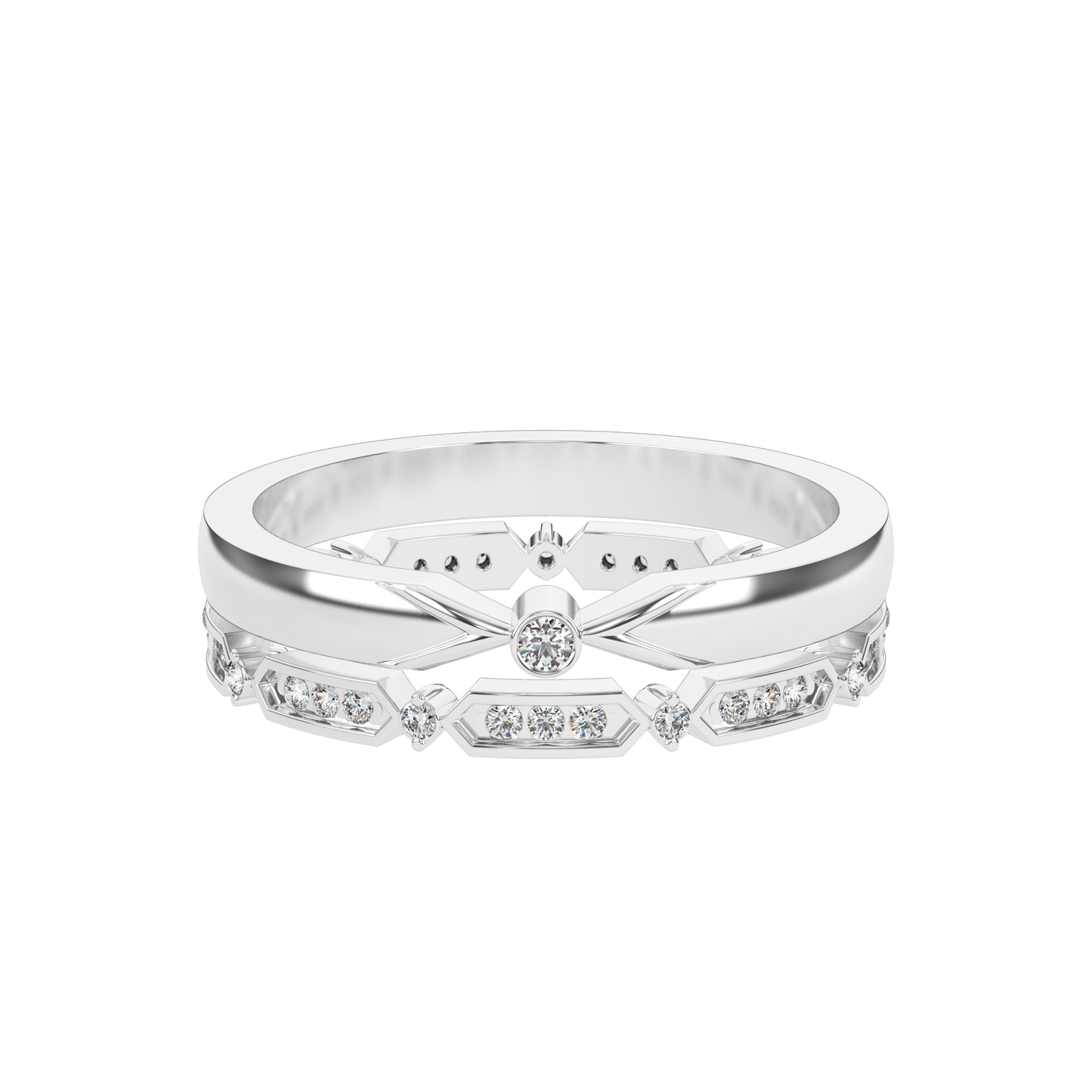 Moonlit Essence 14Kt Diamond Ring