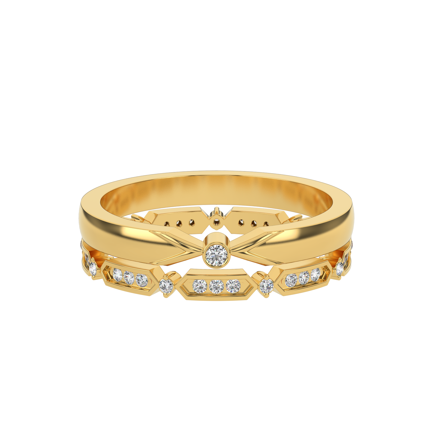 Moonlit Essence 14Kt Diamond Ring