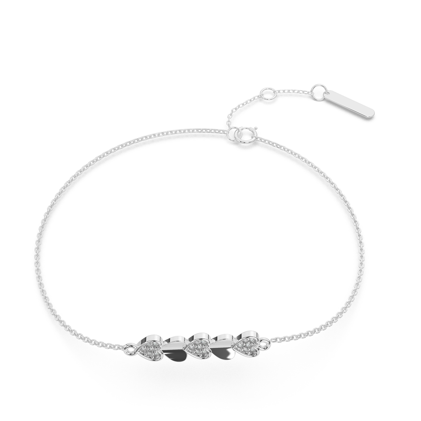 Lustrous Lagoon Diamond Chain Bracelet