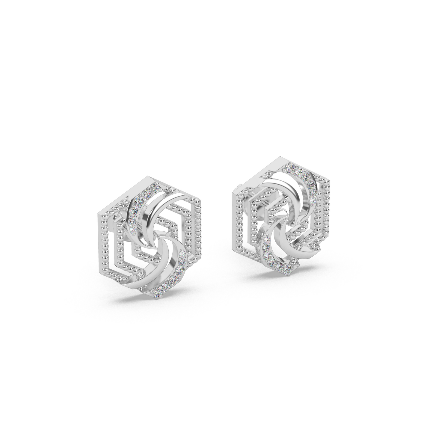 Radiant Gem Diamond Earring 18K