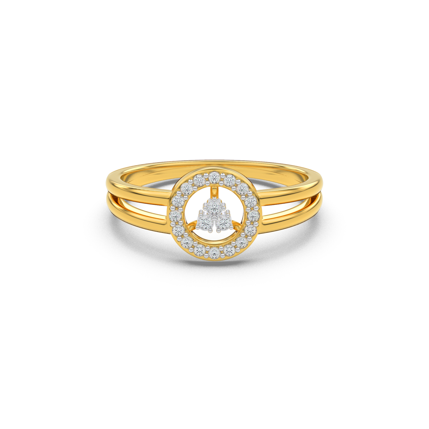 Gilded Tranquility 14Kt Diamond Ring