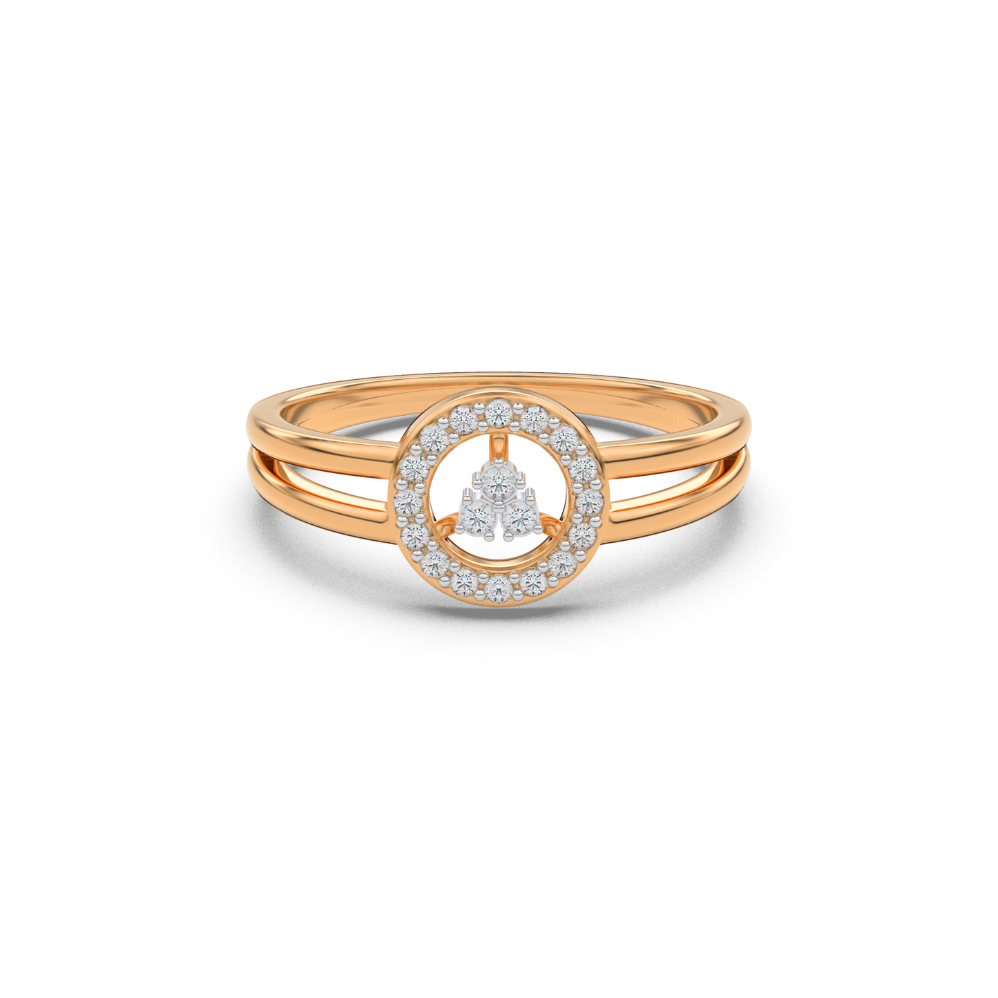 Gilded Tranquility 14Kt Diamond Ring