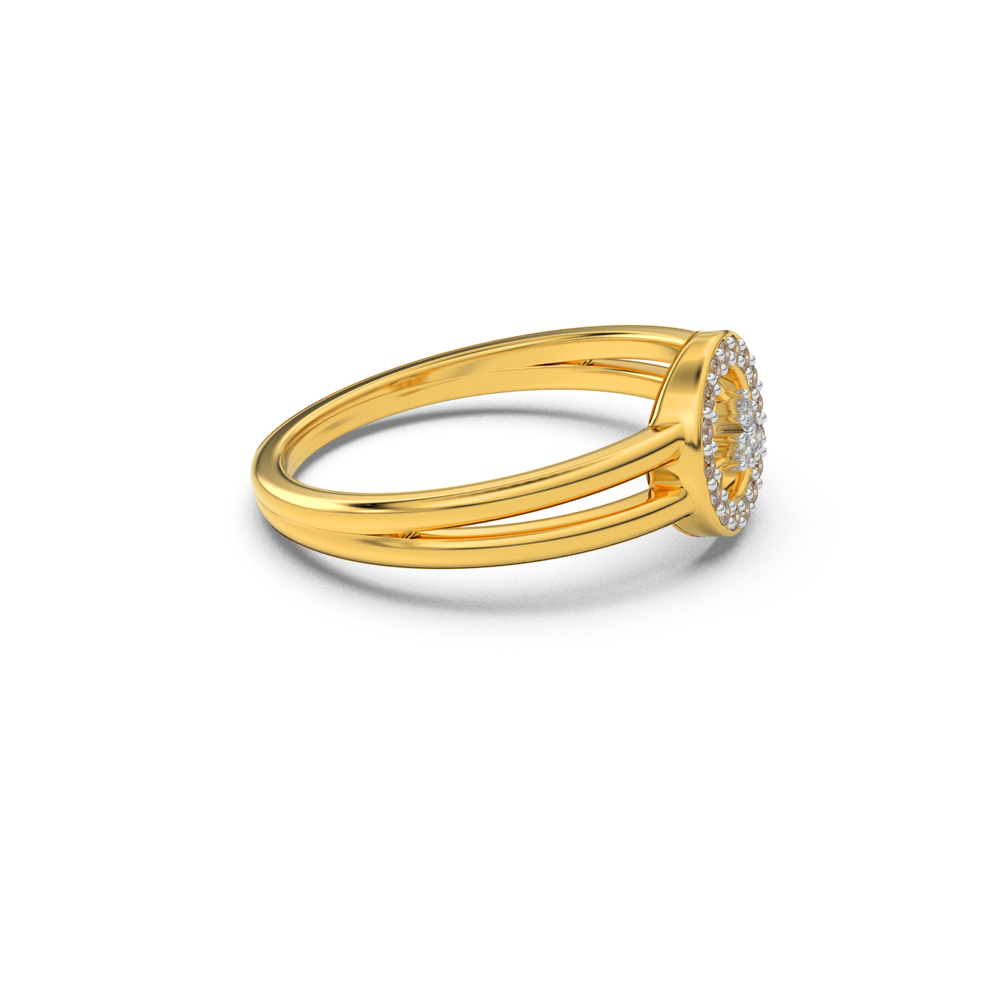 Gilded Tranquility 14Kt Diamond Ring