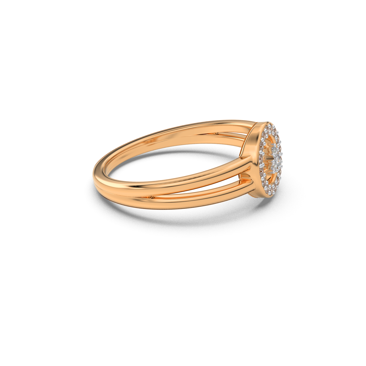 Gilded Tranquility 14Kt Diamond Ring