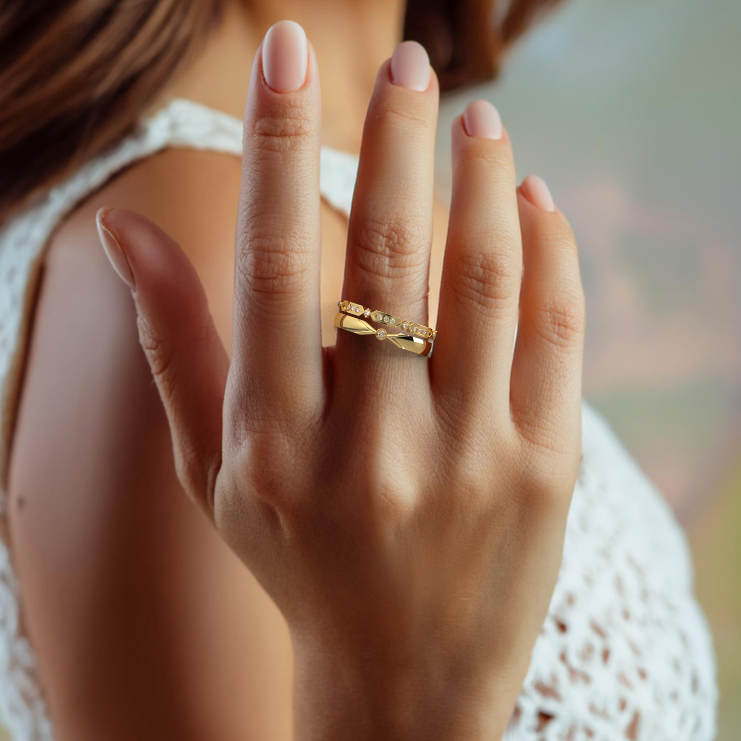 Moonlit Essence 14Kt Diamond Ring