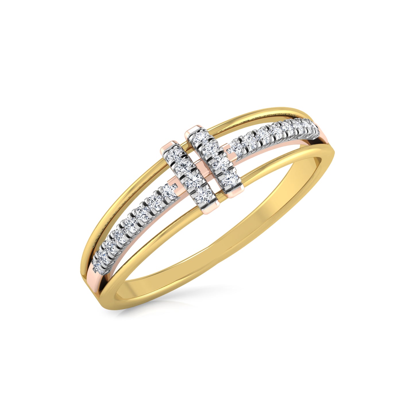 Lustrous 14Kt Diamond Ring