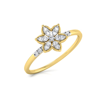 Flame 18Kt Diamond Ring