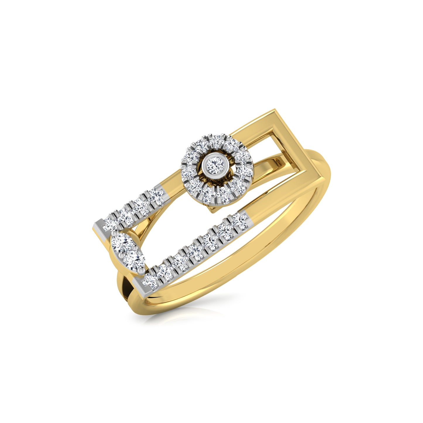 Whirl 14Kt Diamond Ring