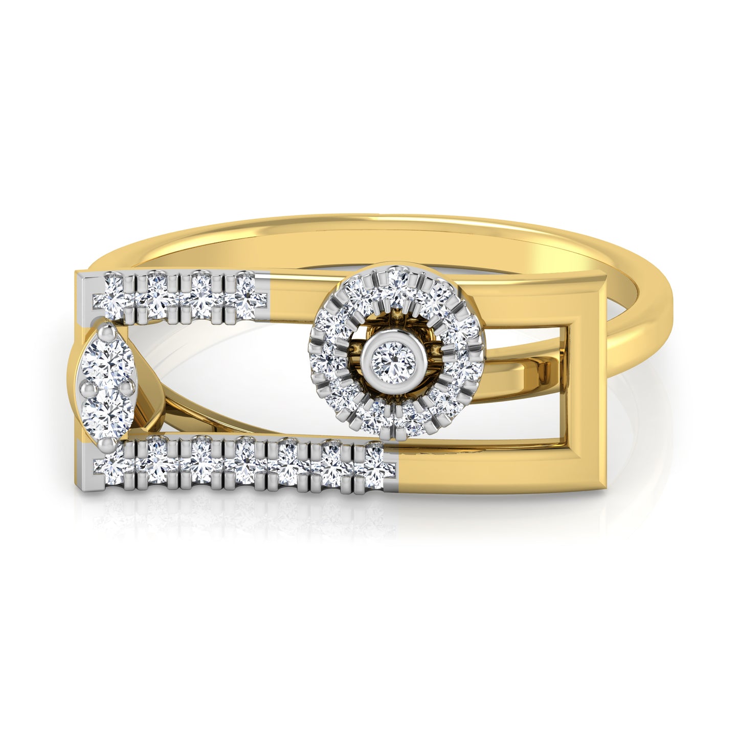 Whirl 14Kt Diamond Ring