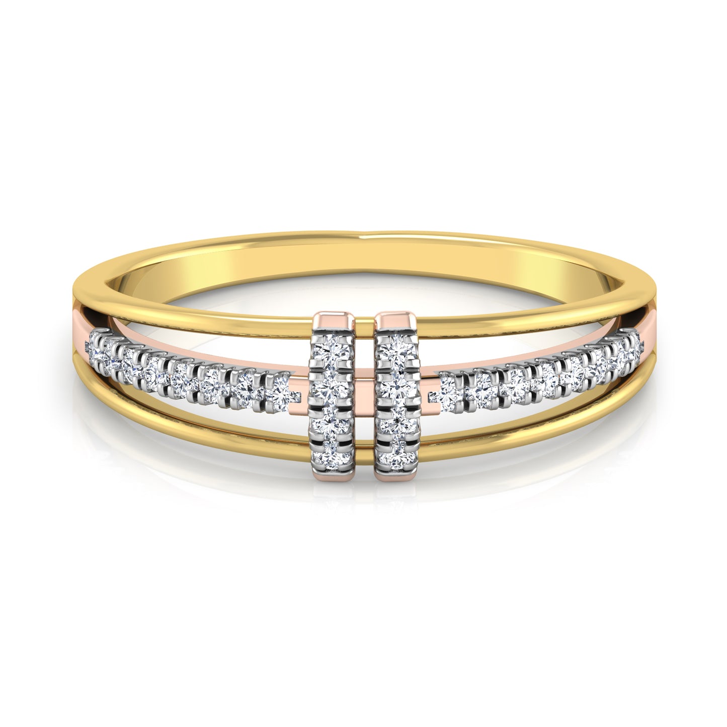 Lustrous 14Kt Diamond Ring