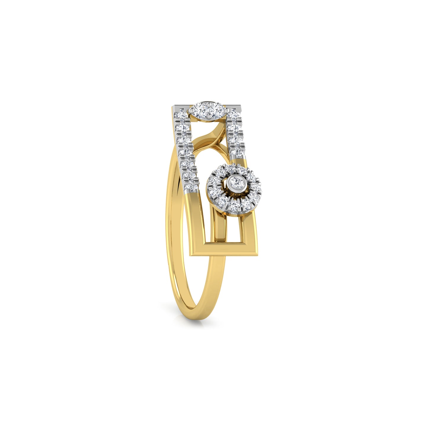 Whirl 14Kt Diamond Ring