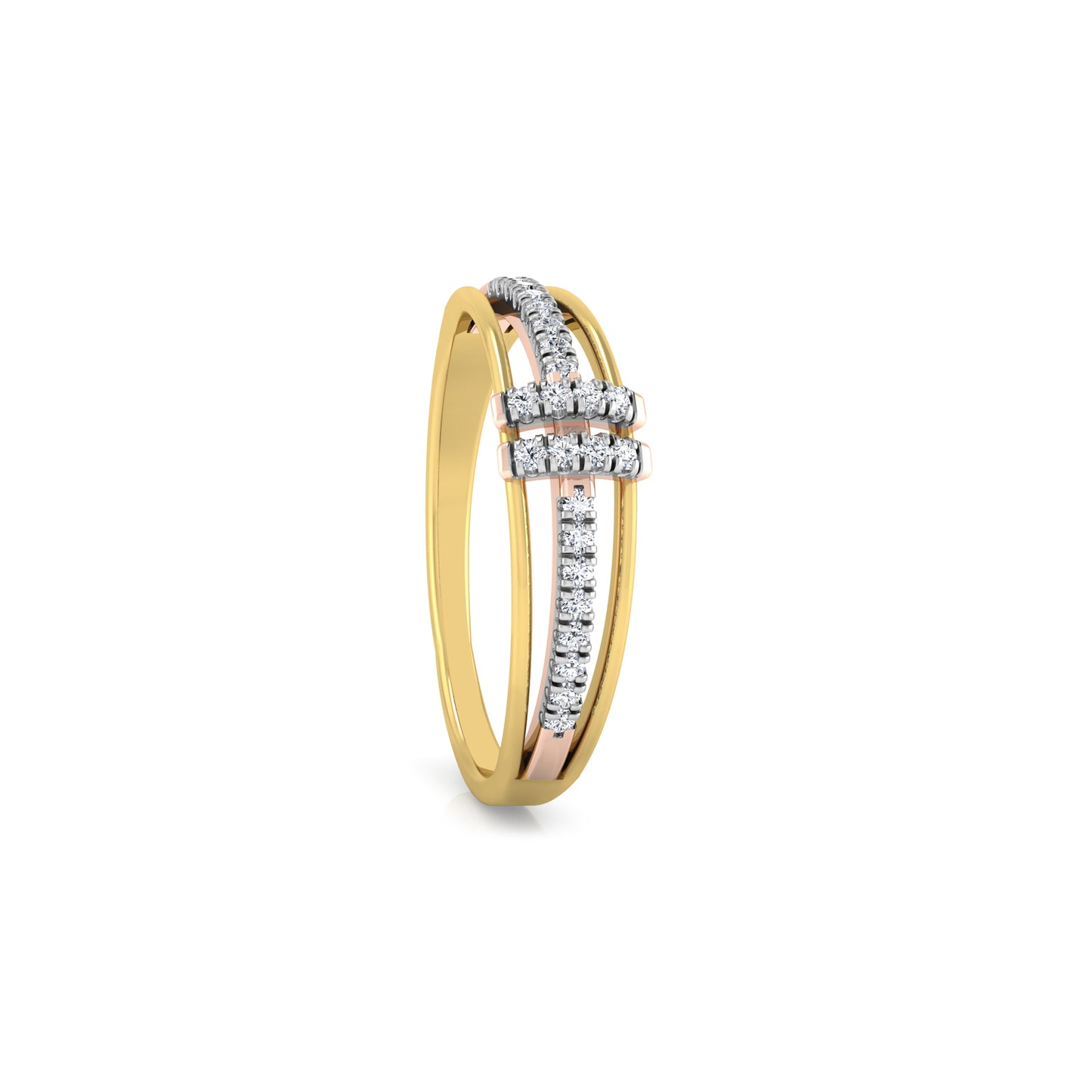 Lustrous 14Kt Diamond Ring