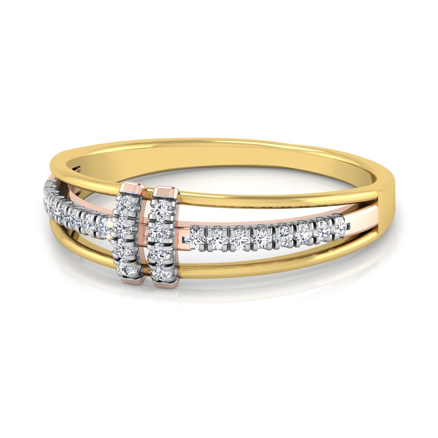 Lustrous 14Kt Diamond Ring