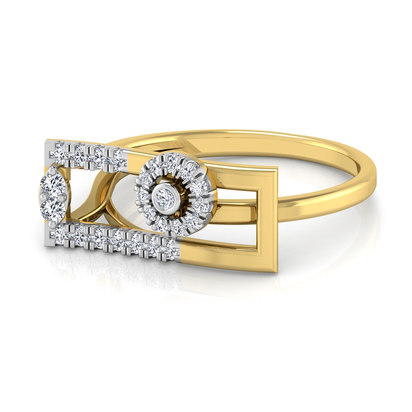 Whirl 14Kt Diamond Ring