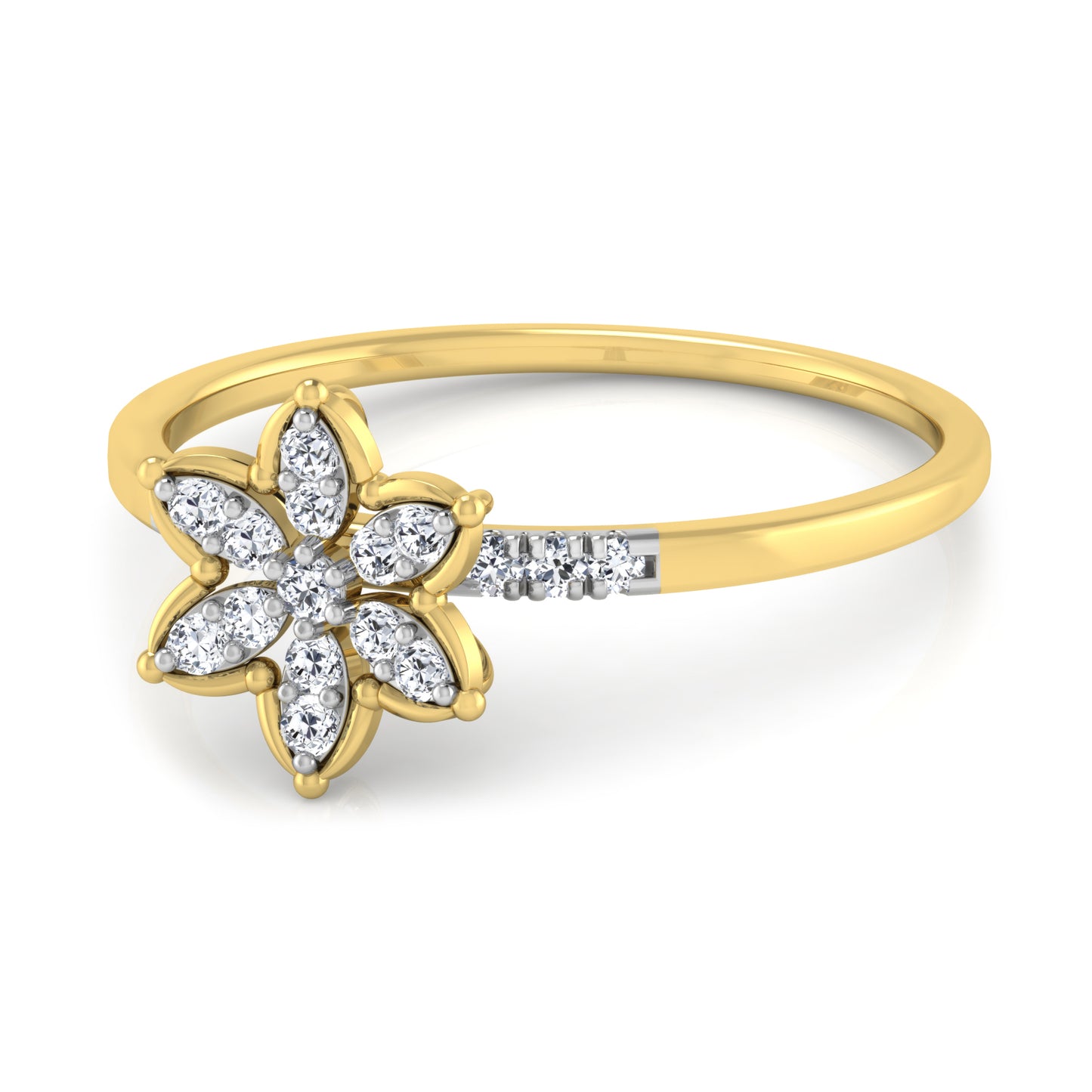 Flame 18Kt Diamond Ring