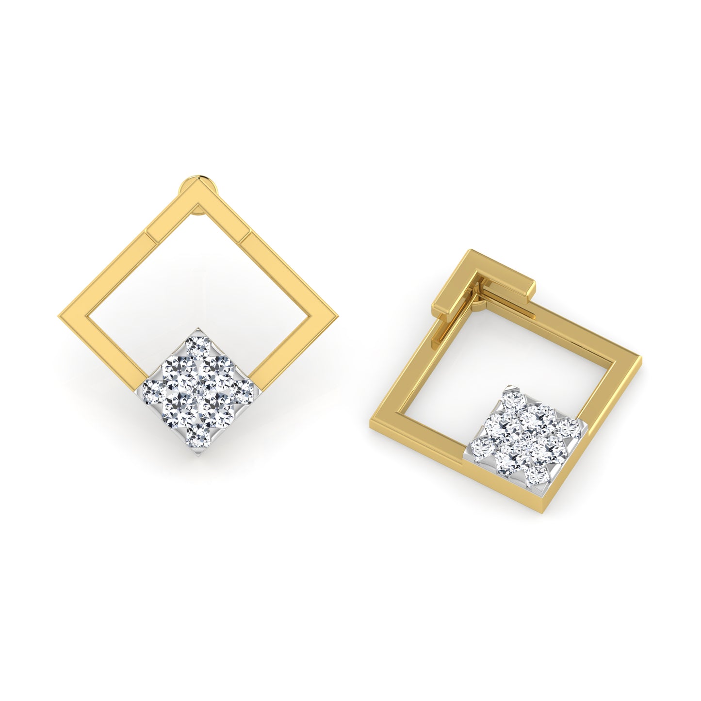 Regal Radiance Diamond Hoops