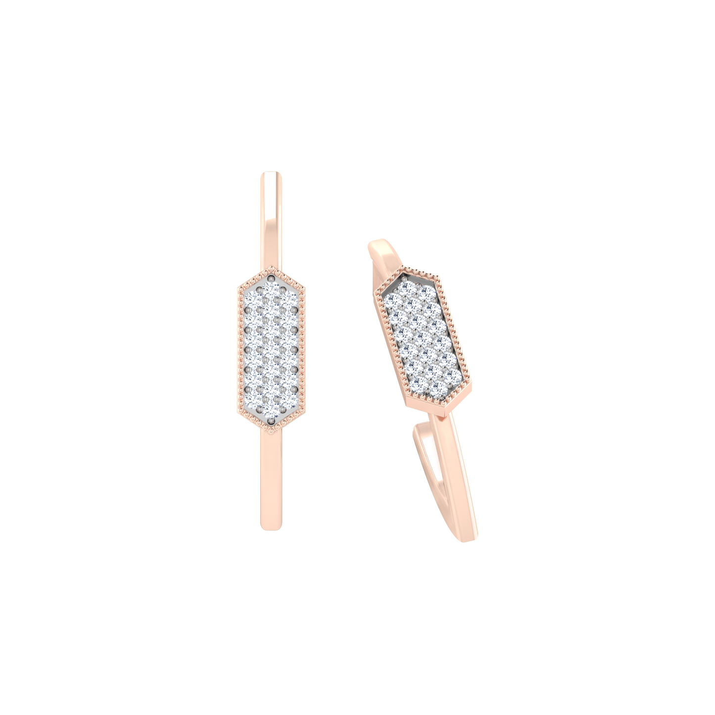 Ethereal Elegance Diamond Huggies