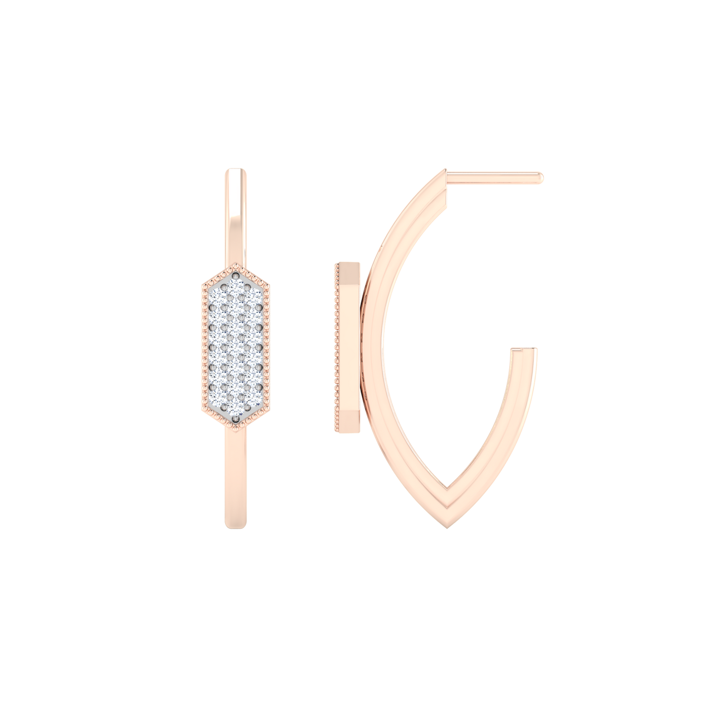 Ethereal Elegance Diamond Huggies