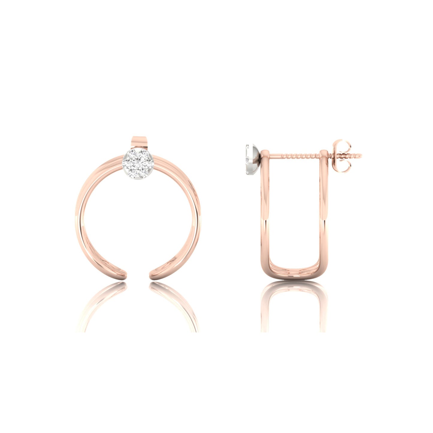Blushing Blossom Earrings 18K