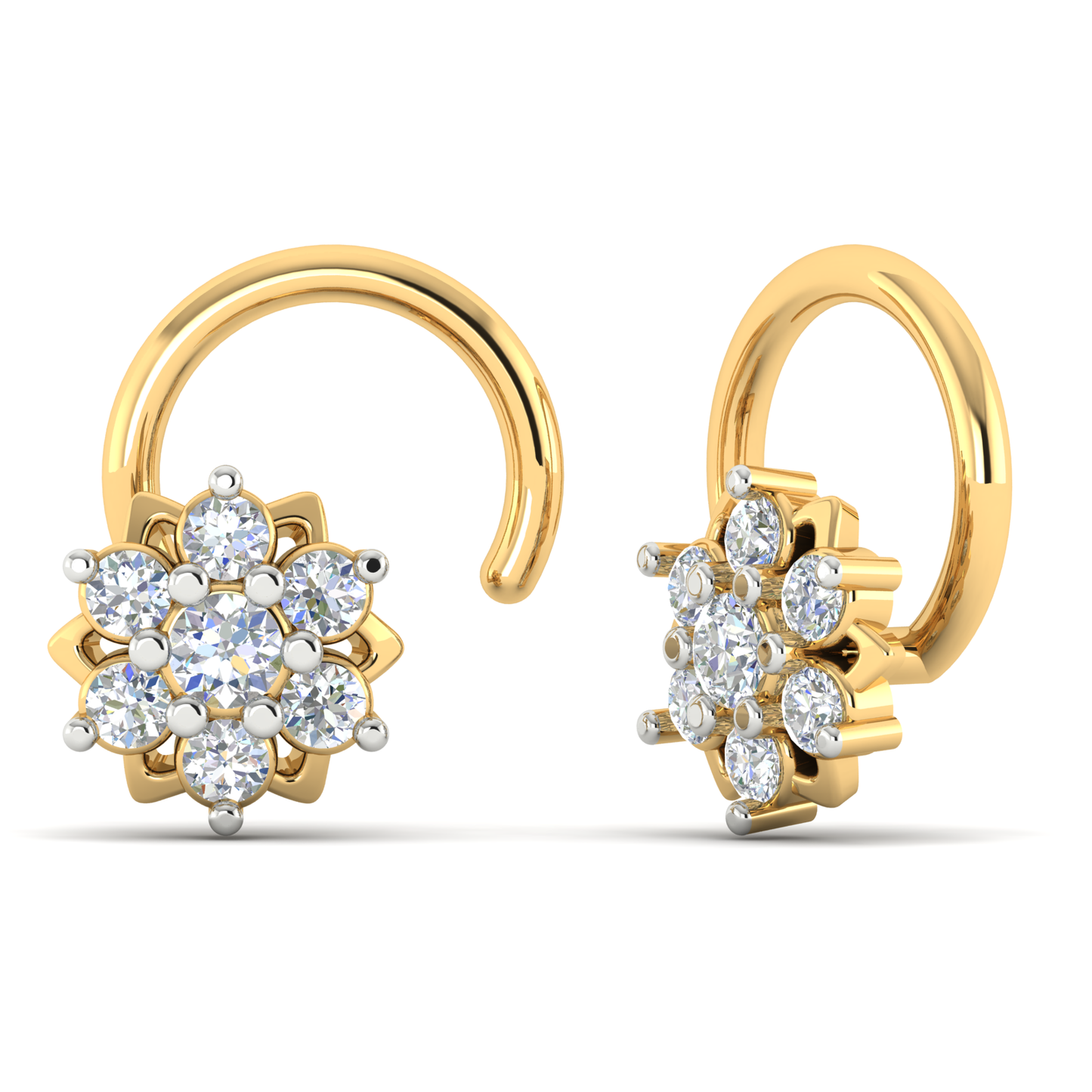 Whispering Whimsy Nose Pin 18K