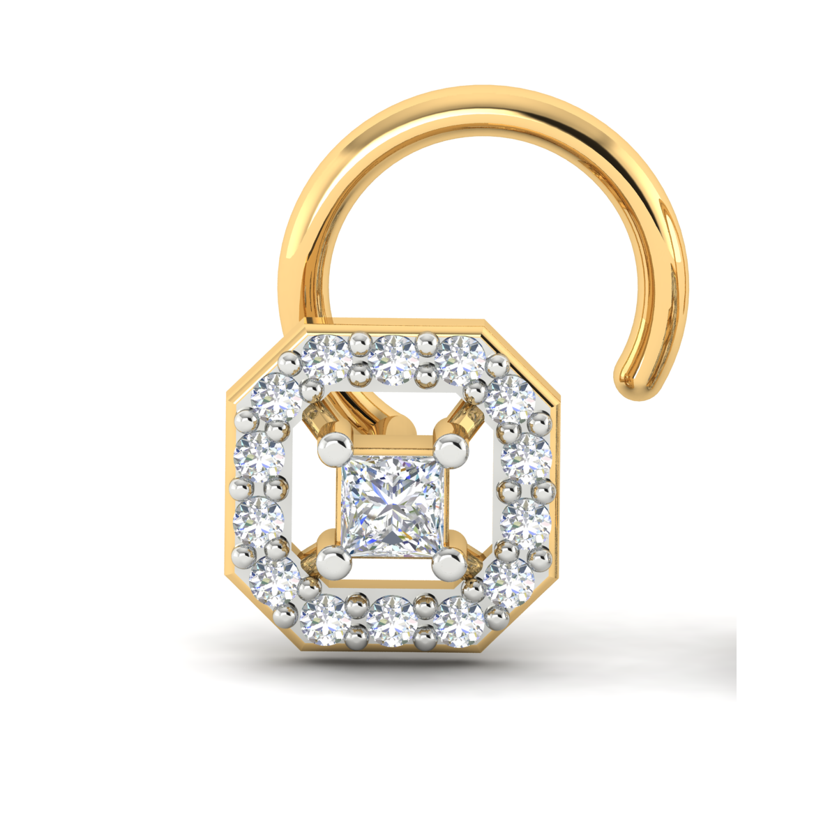 Glistening Harmony Diamond Pin 18K
