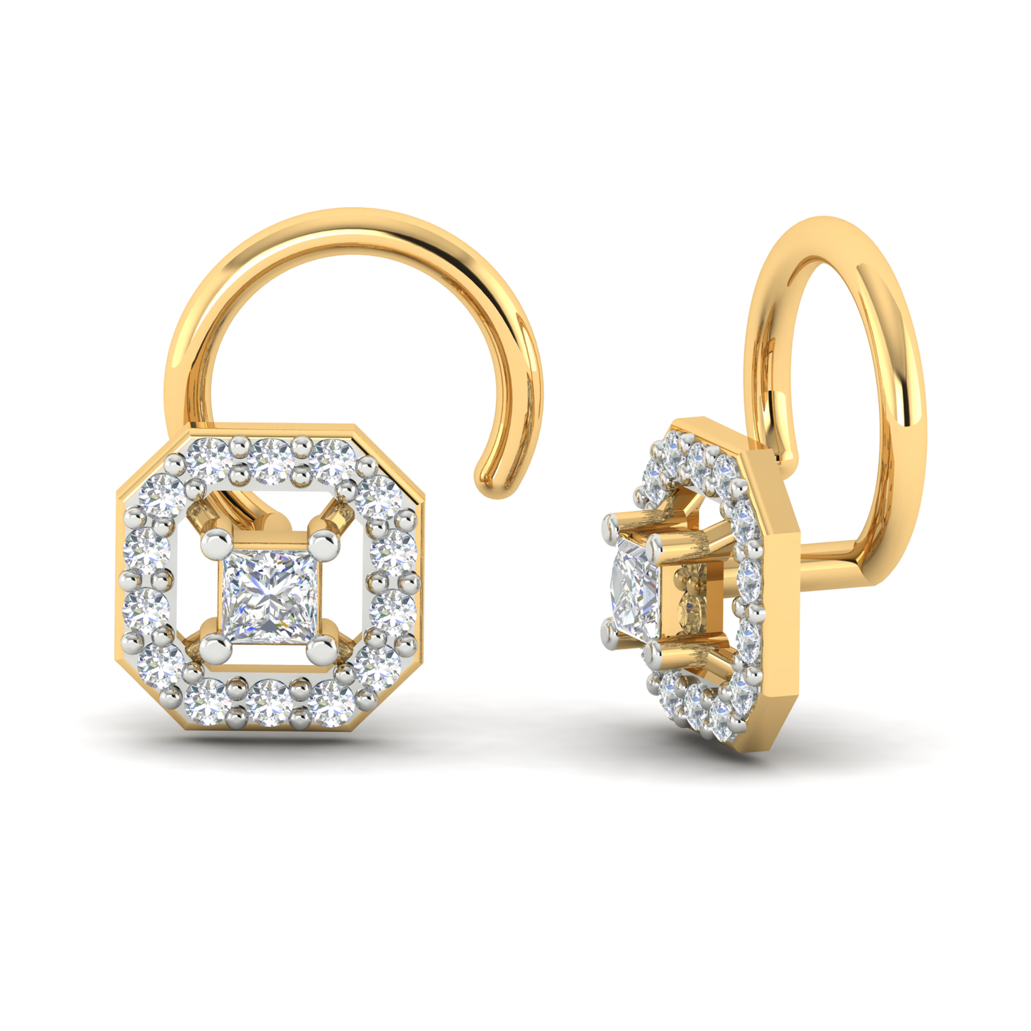 Glistening Harmony Diamond Pin 18K