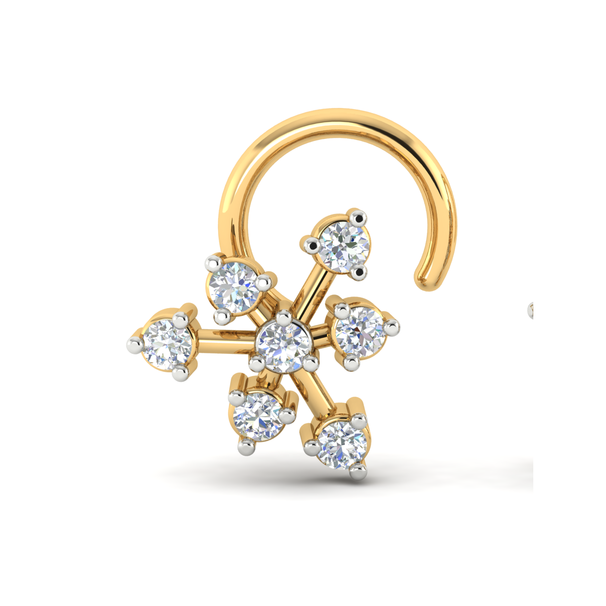 Serene Soliloquy Nose Pin 18K